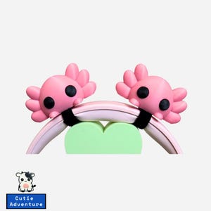 Cute Axolotl Headphones Attachment | Kawaii | Cute Office Decor | Gaming Accessories