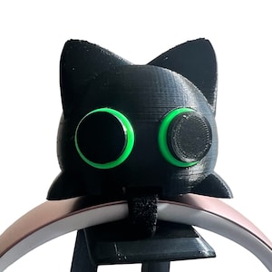 Cute Black Cat Headphone Attachment | Kawaii | Cute Office Decor | Gaming Accessories