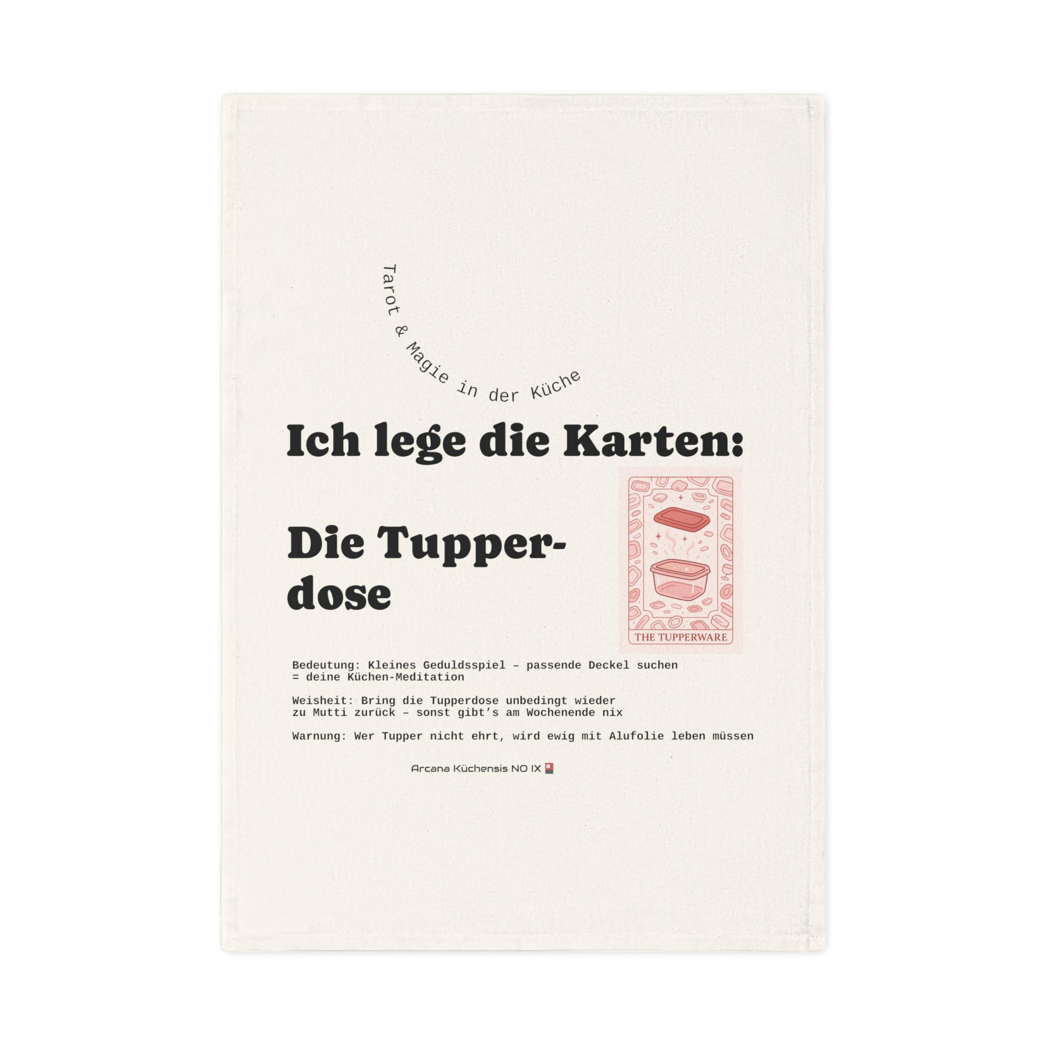 Funny kitchen towel Tarot -The Tupperware -Humor tea towel cotton, gift for mom and kitchen chaos