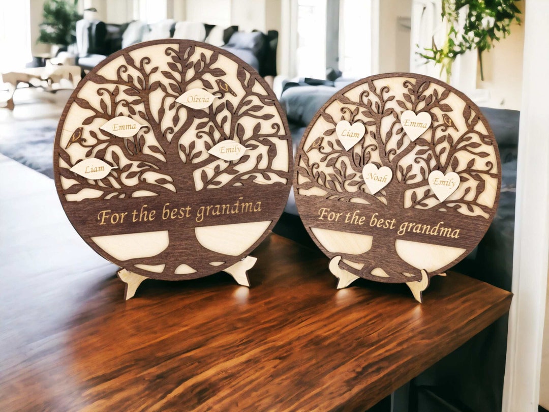 Mothers Day Gift Family Tree Sign Personalized Gift for Mother Grandma ...