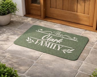 Personalisierte Fußmatte | Personalisierte Geschenke für sie | Geschenk für Frauen | Benutzerdefinierte Fußmatte | Weihnachtsgeschenk | Veranda Dekor | Türinnenmatte