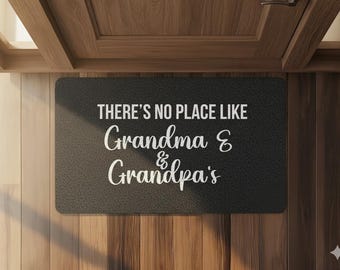 Benutzerdefinierte Oma & Opa Fußmatte - personalisierte Willkommensmatte für das Haus der Großeltern - fügen Sie einen beliebigen Namen oder Text hinzu - gemütliches Dekor für die Eingangstür