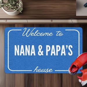 Grandma and Grandpa&#39;s Doormat Custom Home Decor - 20 designs - Grandparents Gift Welcome Mat Front Doormat Porch Nanny Papaw Gift