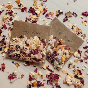 Bags of Flower Confetti, Biodegradable Confetti, Floral Confetti, Natural Wedding Confetti, Dried Petal Confetti, Flower Wedding Toss