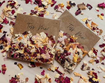 Biodegradable Flower Confetti Bags, Natural Wedding Toss
