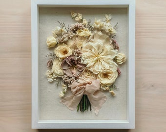 Custom Bridal Bouquet Shadowbox | Wedding Floral Preservation