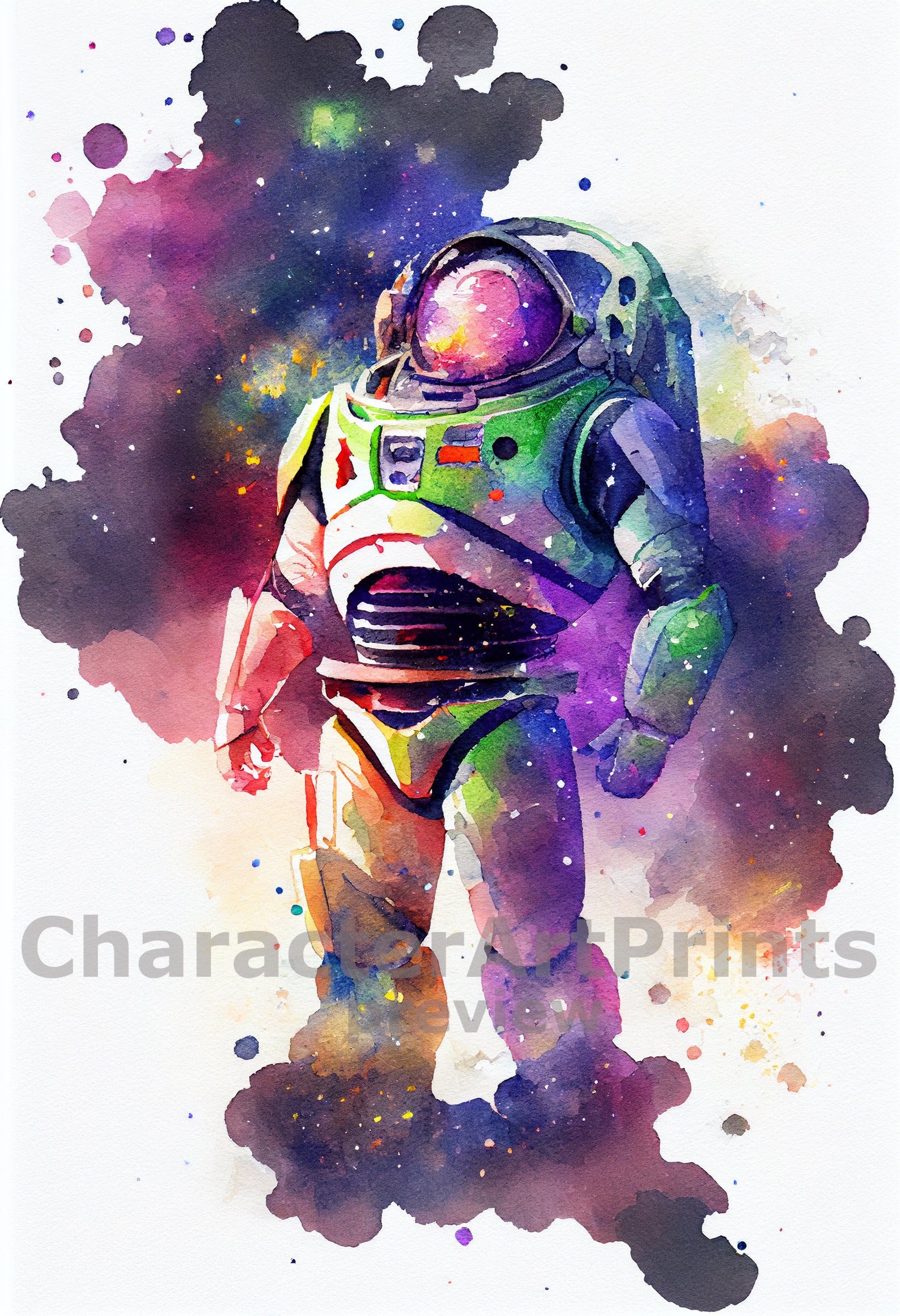 Toy Story Character Space Ranger Poster, Watercolor, Digital Print ...
