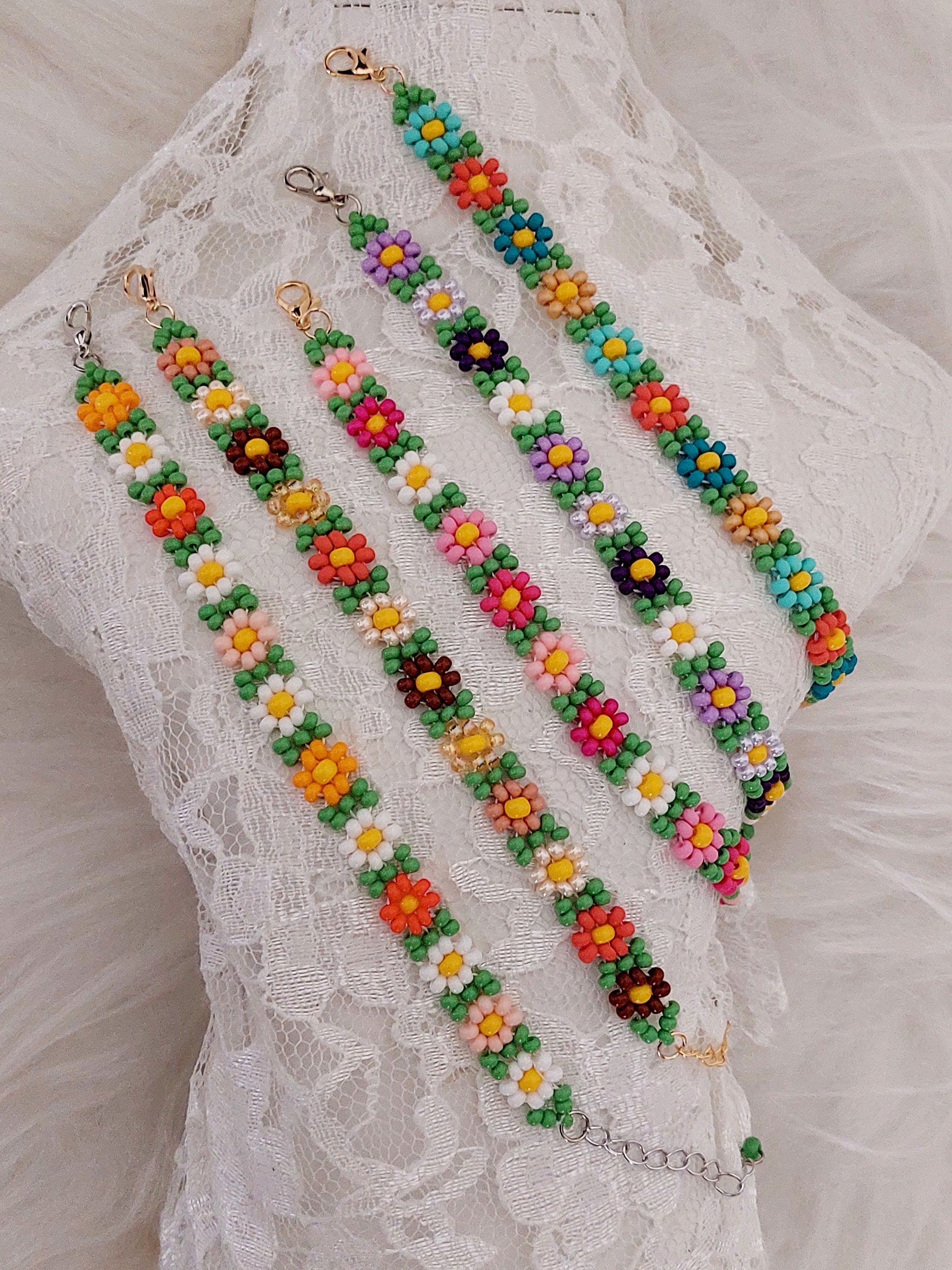 Yazilind Bracciale Multistrato In Resina Verde - Fatto A Mano, Stile Vintage Con Perline Colorate, Regalo Per Donna, Modello 1920B0028 - 2