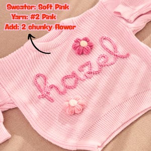 Baby Name Sweater: Custom Embroidered Newborn Sweater bild 4
