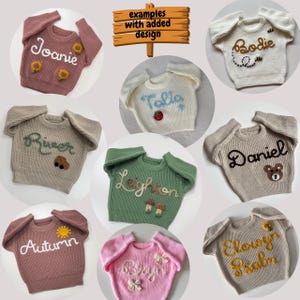 Baby Name Sweater: Custom Embroidered Newborn Sweater bild 6