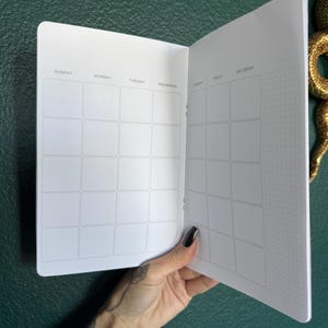 A5 Blank Yearly/Monthly Planner Insert - junk journal, traveler journal, calendar, notebook, organize