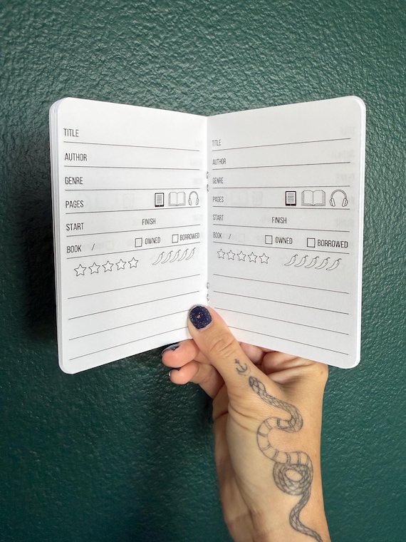 Mini Reading Log Book Review Journal - Pocket Sized - 40 book reviews