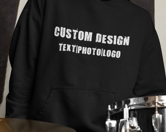 Customizable Hoodie| Print Service | Personalized Clothes|Design Your Own |Made to Order Apparel | Custom Clothing