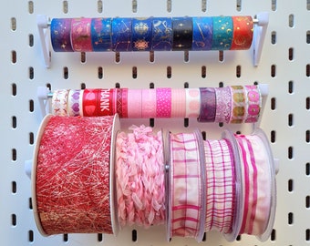Rail for washi tape and ribbon suitable for the IKEA SKADIS (24cm wide)