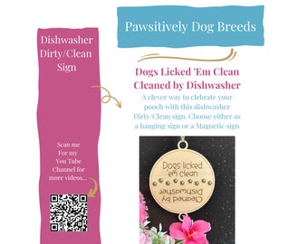 Dog Licked 'Em Clean Dishwasher Sign-Maple Canine-Themed Sign: Furry Friend's Clever Gift for Friends, Family, Trainers, or Co-Workers!