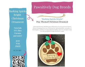 Barking Spirits Bright Christmas Ornament: Office, Dog-Themed, Paw for Friends, Family and Dog Lovers - Christmas Tree Ornament