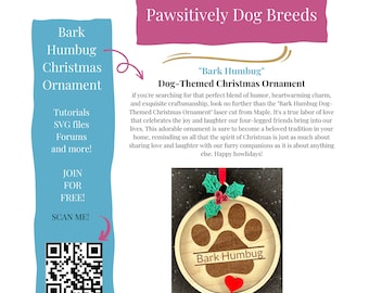 Bark Humbug Dog-Themed Christmas Ornament: Whimsical Holiday Gift for Friends, Family, and Dog lovers- Xmas Decor, Funny, humorous, Keepsake