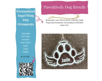 Acrylic Angel Wing Dog Ornament-Rainbow Bridge, A symbol of unconditional love for Family, Friends, and Trainers for Christmas.