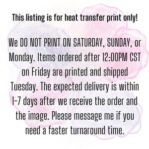 Make Heaven Crowded Hot Peel Custom Full Color Ready For Press DTF Print Transfer, Direct To Film Tea-Shirt Shoppe