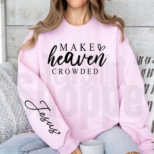 Make Heaven Crowded Hot Peel Custom Full Color Ready For Press DTF Print Transfer, Direct To Film Tea-Shirt Shoppe