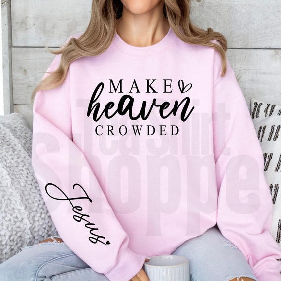 Make Heaven Crowded Hot Peel Custom Full Color Ready For Press DTF Print Transfer, Direct To Film