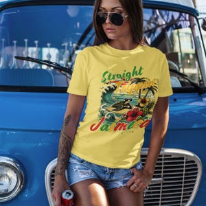 Recht T-shirt met Trippn&#39;-print