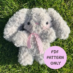 Fluffy Bunny Amigurumi Häkelanleitung – Plüsch Hase PDF Anleitung – Häkelanleitung für Kuscheltier Liebhaber – Süßer Kawaii Hase D