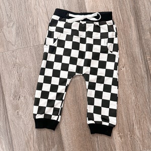 Brown And White Checkered Set For Baby Boys (2 Piece) main image 0