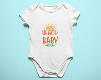 Beach Baby Onesie, Summer Polyester Baby Bodysuit