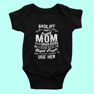 Onesie for Baby Funny Onesie Cute Baby Shower Gift for Baby Crazy Mom Baby Bodysuit