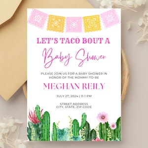 Taco Bout a Baby Shower Invitation, Baby Shower Invitation, Mexican Baby Shower, Digital Baby Shower Invitation, Cinco De Mayo Invitation