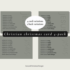 Christian Christmas Card Faith card Christmas card Jesus Card Bible card Bible Verse Christmas Card pack Card set Christmas Instant Download