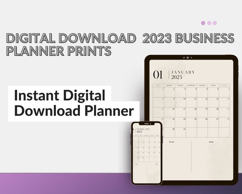 Digital Download 2023 Business Planner Prints Instant Etsy