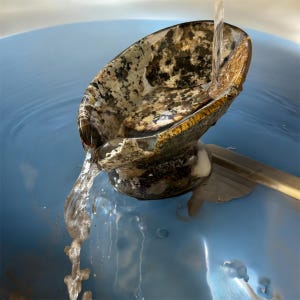 Self Draining Soap Dish Made from cut Maine Rocks: Unique Bathroom Decor