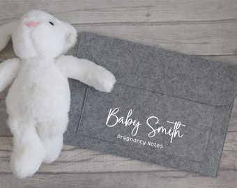 Personalised Pregnancy Notes Folder - Perfect gift for expectant Parents - New Baby