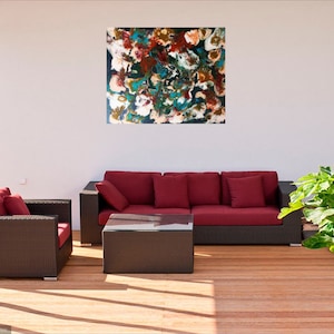 Decorative painting, canvas painting, wall art, original abstract, interior decoration, living room decoration 50 x 40 cm