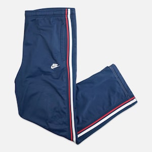 Vintage 1990s 2000s Nike Team USA Track Pants, Blue Large 