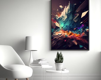 Wall Art Abstract, Wall Picture Poster, Digital Download, Wall Decoration for Home, Living Room Picture, Poster for Office, Abstract Art
