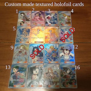 Aangepaste getextureerde holofoil Pokemon-trainerkaarten - en Identity V
