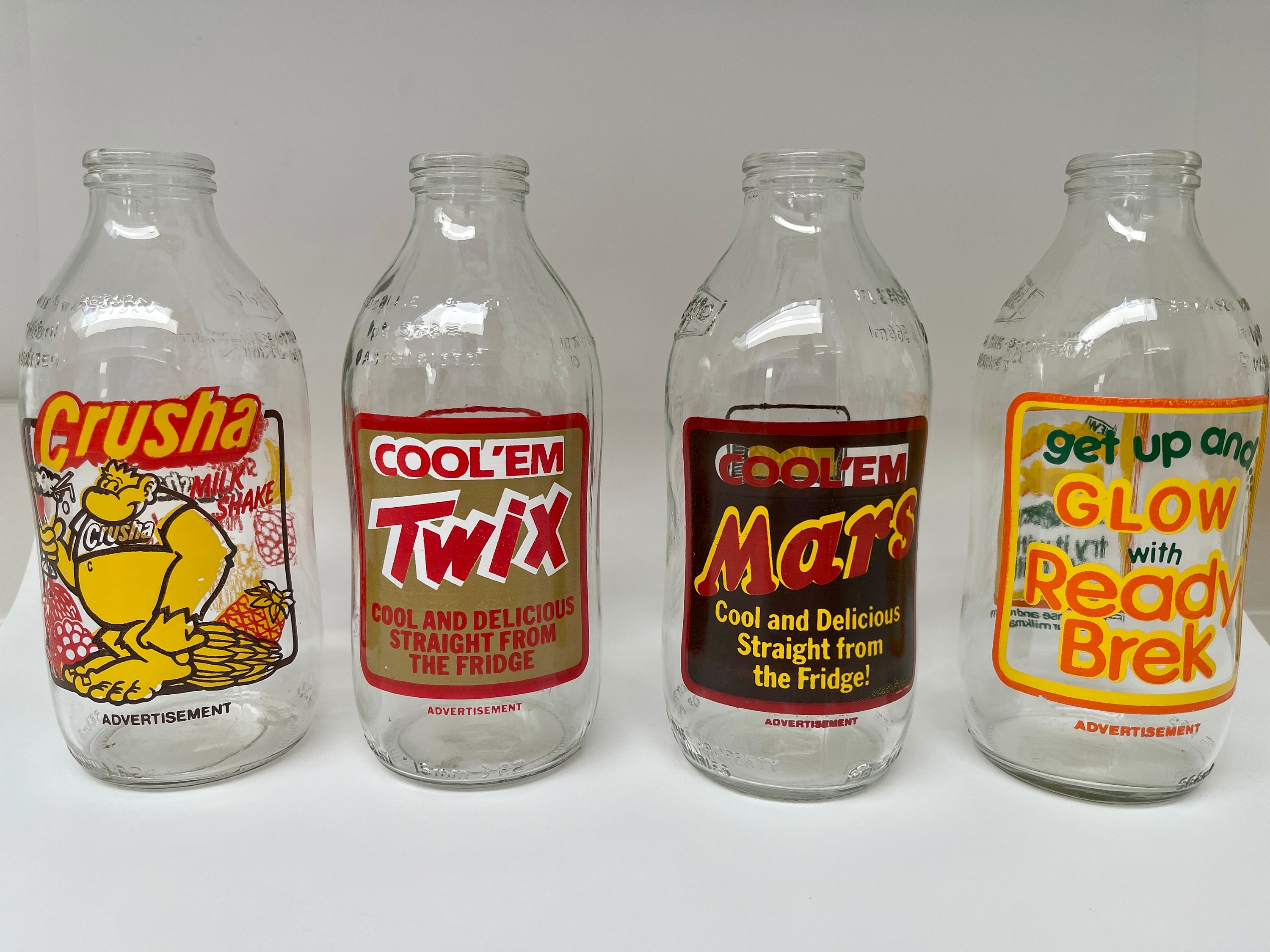 Vintage Unigate Collectible Advertisement Milk Bottles
