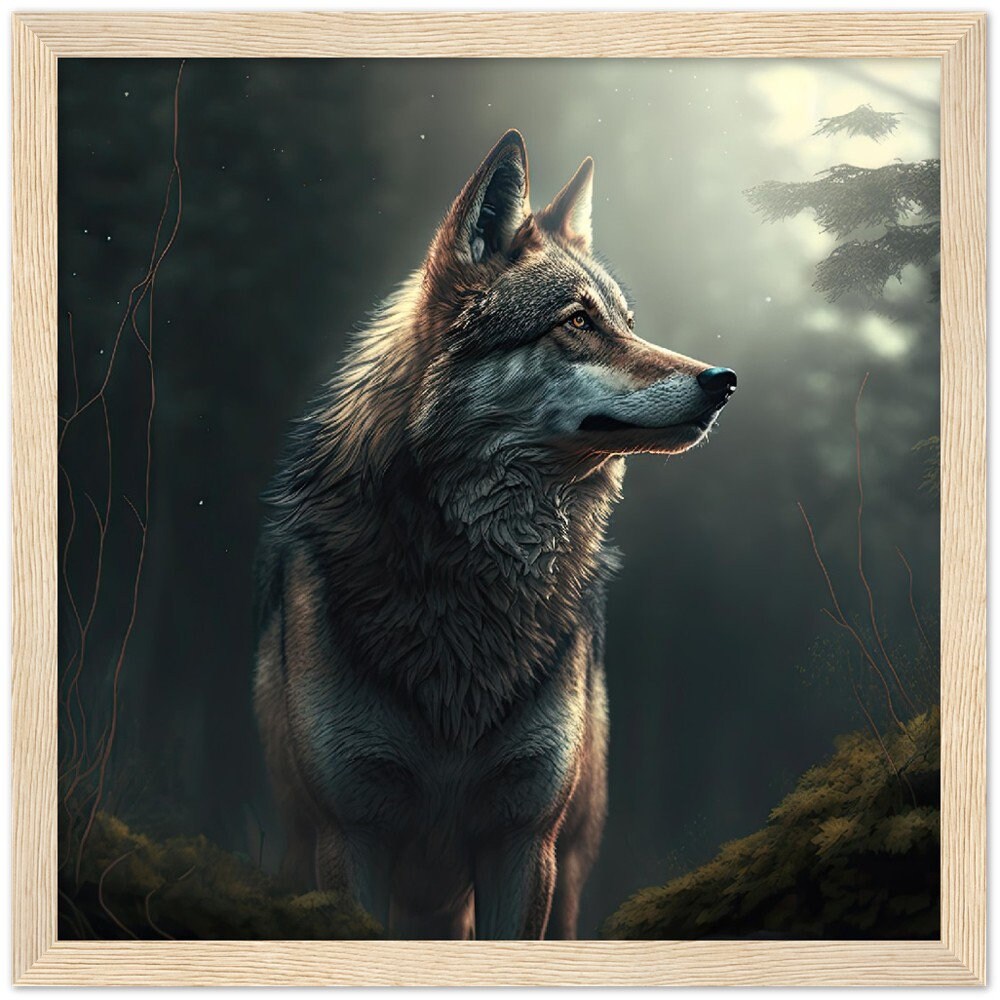 Wolf Wall Decor Wolf Home Decor Wool Picture Print. Wooden Etsy UK