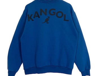 RARE!! Vintage 90s Kangol Crewneck Sweatshirt Kangol Sweater Kangol Big Back Logo Crewneck Sweatshirt Size M