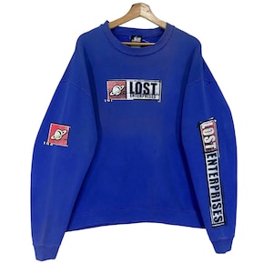 SKATE!! Vintage Lost Enterprises Crewneck Sweatshirt Lost Enterprises Skate Brand Big Logo Crewneck Sweatshirt Size L