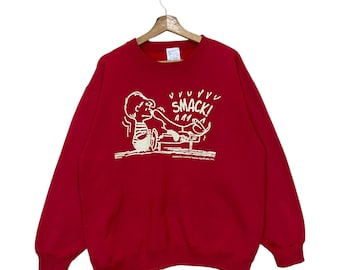 RARE!! Peanuts Snoopy Crewneck Sweatshirt Peanuts Characters Sweater Snoopy Peanuts Characters Big Logo Sweatshirt Size M