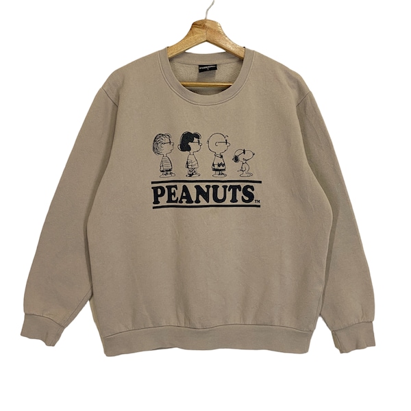 RARE!! Vintage Peanuts Crewneck Sweatshirt Peanuts Sweater Peanuts Big Logo Sweatshirt Size M