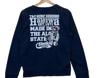 Vintage TnC Hawaii Surf Design Big Logo Crewneck Sweatshirt TnC Sweater TnC Big Logo Hawaii Spellout Pullover Sweatshirt Size S
