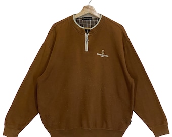 Vintage 90s Gianni Valentino Half Zip Sweatshirt Embroidery