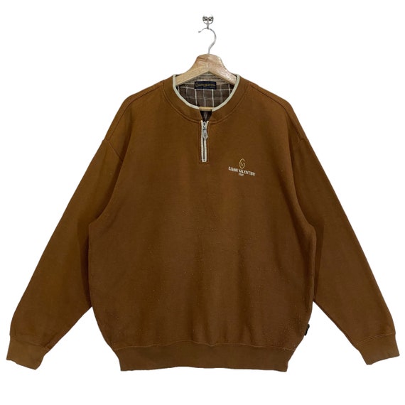 Vintage 90s Gianni Valentino Half Zip Crewneck Sw… - image 1