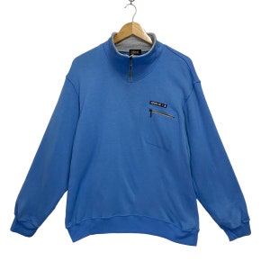 Vintage 90s Yamaha Ski Crewneck Sweatshirt  Yamaha Ski Sweater Yamaha Ski Small Logo Half Zip Sweatshirt Size M