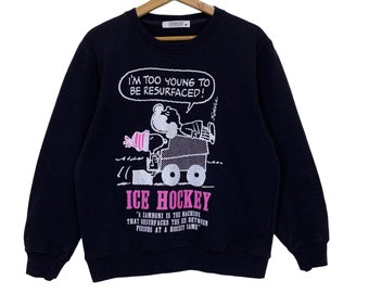 SELTEN!! Vintage Team Peanuts Crewneck Sweatshirt Snoopy Sweater Snoopy Big Logo Sweatshirt Größe S